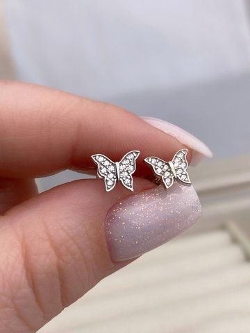 Сережки Метелик &mdash; срібна прикраса 925 проби